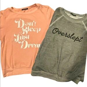 2 WILDFOX crewneck sweatshirts